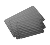TOYZFRIENDY 3 pièces Plateau de Décongélation Rapide Aluminium pour Viande et Aliments Surgelés Planche Multifonction avec Rainures Écoulement Outil Pratique pour Cuisine Quotidienne