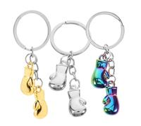 TOYZFRIENDY 3 pièces Porte-clés de Boxe Mini Métal Réaliste pour Fans de Sport Gym Charms