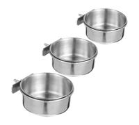 TOYZFRIENDY 3 Pièces pour Oiseaux avec Fixation Stable Nourriture et Eau Amovibles Faciles à Nettoyer pour Perroquets Perruches et Calopsittes Accessoires Suspendus pour Cages Petits Oiseaux