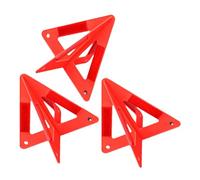 TOYZFRIENDY 3 pièces Triangle Avertissement Réfléchissant Voiture Signalisation Triangulaire Pliable de Sécurité Routière pour Coffre Visibilité Renforcée Urgence et Contrôle Annuel