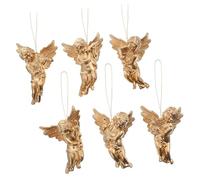 TOYZFRIENDY 30 Pièces Décoration Sapin Noël Pendentifs Anges Or Doré Suspendus pour Fête Maison Bureau Cadeau