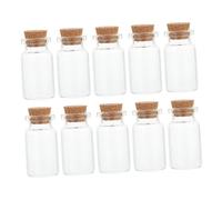 TOYZFRIENDY 30 pièces Flacons Verre Transparent avec Bouchon Liège Lot de Bocaux pour Capsules Souhait Stockage Cheveux Dents de Lait Bouteilles Décoratives Polyvalentes