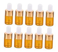 TOYZFRIENDY 30 Pièces Mini Flacon Verre avec Pipette pour Huiles Essentielles Voyage Sport Dosage Verre Teinté Marron