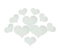 TOYZFRIENDY 30 pièces Stickers Muraux Coeurs Argentés Autocollants Adhésifs pour Chambre Salon Surface Miroir Résistante Résidu