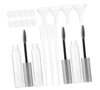 TOYZFRIENDY 32 pièces Kit de Tubes de Mascara Rechargeables Transparents avec Pipettes et Entonnoirs DIY pour Maquillage Flacons Vides pour Mascara Eyeliner et Gloss Pratique pour Voyage et
