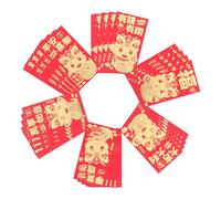 TOYZFRIENDY 36 Pièces Enveloppes rouges chinoises traditionnelles en papier pour Nouvel An chinois Année du Serpent Décorations festives porte-chance pour Fête du Printemps