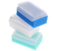 TOYZFRIENDY 3pièces Brosse Garçon Fille Éponge Pour Shampoing Et Bain Masseur Crânien Doux Nettoyant Sain Et Usage Familial Blanc Bleu Vert