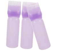 TOYZFRIENDY 3pièces Flacon Applicateur Peigne à Racine Distributeur Huile Capillaire Facile à Presser Pour Coloration Et Soin Du Chevelu Pour Salon Et Usage Maison