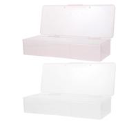 TOYZFRIENDY 4 pièces Boîte Rangement Manucure avec Couvercles Organiseur Compact pour Pinceaux et Accessoires Ongles Malette Pratique pour Bijoux et Perles Transport Facile