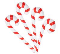 TOYZFRIENDY 4 Pièces Décoration Canne Bonbon Gonflable Noël Accessoire Fête Xmas Film Décor Photo Extérieur Intérieur Stickers Rayés