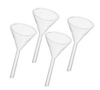 TOYZFRIENDY 4 Pièces Entonnoirs Verre Lot pour Laboratoire Filtration Précise Portable pour Expériences Scientifiques et Transfert Huile pour Lampes à Kérosène