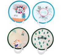 TOYZFRIENDY 4 Pièces Éventails Pliables Ronds pour Garçon Fille Style Ventilateurs Portables Design Cartoon Lot de Style Aléatoire pour Décoration et