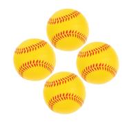 TOYZFRIENDY 4 pièces Lot Balles Baseball Mousse PU pour Entraînement Débutants Balle Softball Colorée Sécurisée pour Intérieur et Extérieur Pratique Ludique Garçon Fille