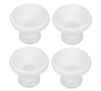 TOYZFRIENDY 4 Pièces Lot Mini Pots de Fleurs Romains Rétro Plastique pour Décoration Mariage et Intérieur Européen