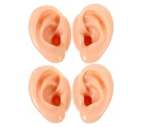 TOYZFRIENDY 4 pièces Modèle Oreille Silicone Souple Réaliste pour Entraînement Piercing et Affichage Bijoux Peau Naturelle Outil Formation Anatomie et Pratique Acupression