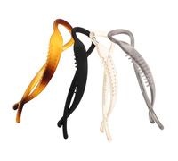 TOYZFRIENDY 4 Pièces Pinces à Cheveux Mat Transparentes Clips Banane Légers et Résistants pour Queue de Cheval Haute Accessoires Simples et Confortables pour Femmes et Filles