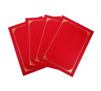 TOYZFRIENDY 4 Pièces Pochette Porte Certificat Rouge Lot Protège Diplômes et Attestations Couverture Classique pour de Prix et Décoration Bureau Maison