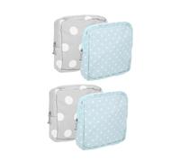 TOYZFRIENDY 4 Pièces Portable Menstrual Pad Bag for Compact Oxford Cloth Period Pouch with Privacy Closure Reusable Feminine Hygiene Organizer for Travel Office and School