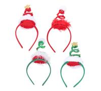 TOYZFRIENDY 4 Pièces Serre-tête de Noël pour Garçon Fille Accessoires Cheveux Garçon Fille Décoration Festive Chic pour Fêtes de Noël et Activités Manuelles