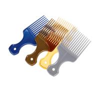 TOYZFRIENDY 4 pièces Set de Peignes à Dents Larges pour Coiffure Peignes pour Coiffer et Démêler Cheveux Bouclés Outils Salon et Usage Domestique Couleurs Noir Bleu Argent et Or