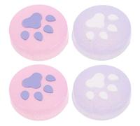 TOYZFRIENDY 4 pièces Silicone Thumb Grips Cat Paw Glow-in-The-Dark Ergonomic Covers for Switch Controllers Anti-Slip Replacement Caps