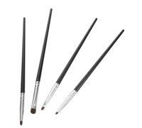 TOYZFRIENDY 4 Pièces Small Horsehair Eyeshadow Brush Set For Detailed Eye Makeup Soft And Durable And Beauty Enthusiasts