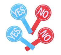 TOYZFRIENDY 4 pièces Tableau de Vote Portable pour Classe Planche de Jugement Réutilisable Yes No Fourniture Scolaire Polyvalente pour Évaluation et Concours