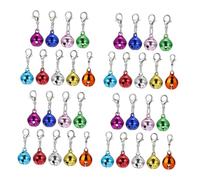 TOYZFRIENDY 45pièces Cloches Pour Colliers Animaux De Compagnie Porte-clés Pendentifs Métal Ensemble De Clochettes Pour Chat Et Chien Accessoires De Bricolage Décoration