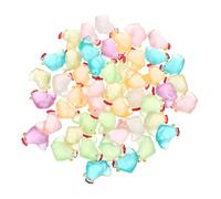 TOYZFRIENDY 48 Pièces Miniature Luminous Resin Chicken Figures Glow in The Dark for DIY Garden Bonsai Micro Landscape Crafts Home Decoration
