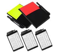 TOYZFRIENDY 5 Ensembles Cartes Arbitre Football Rouge et Jaune Officielles Kit Compact avec Carnet et Stylo Visibilité Élevée pour Arbitres de Soccer Football et Basketball Respect Normes