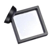 TOYZFRIENDY 5 ensembles Lot de Cadres Flottants avec Socle Rond Noir pour Bijoux Monnaie Boîtes Dexposition Transparentes Film PE Support Vitrine Multifonctionnel pour Collection et Boutique