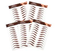 TOYZFRIENDY 5 feuilles Autocollants Sourcils Naturel Marron Simulation Pochoir Maquillage Facile pour Sourcils Irréguliers et Clairsemés