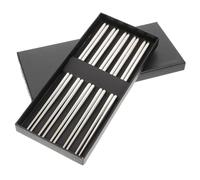 TOYZFRIENDY 5 paires Baguettes Acier Inoxydable Antidérapantes Léger et Portable de Vaisselle Décorative pour Maison et Extérieur