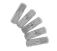 TOYZFRIENDY 5 Pièces Boîte à Crayons Rectangulaire Transparente Étui Plastique Compartiment pour Stylos et Fournitures de Bureau Organiseur de Bureau