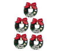 TOYZFRIENDY 5 Pièces Mini Suspendues de Noël avec Nœud et Clochettes Guirlande DIY pour Décoration Maison Accessoires Dartisanat Dhiver Polyvalents