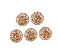 TOYZFRIENDY 5 pièces Nid pour Perroquets Bambou Tressé Main avec Crochet Maison Élevage Suspendue pour Petits Oiseaux Perruches Canaris Lot de Nid Naturel Aéré et Sécurisé
