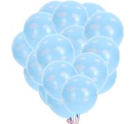 TOYZFRIENDY 50 pièces Ballons Latex Bleus Imprimés Ciel Décoration Anniversaire Fête Accessoires Mur Plafond
