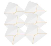 TOYZFRIENDY 50 pièces Enveloppes Invitation Blanches avec Bord Doré Papier Lisse pour Mariage Anniversaire et Fêtes Enveloppes Multifonctions pour Cartes de Vœux et Remerciements