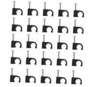 TOYZFRIENDY 500 pièces Clips Câble Plastique Noir avec Clou Acier Fixation Fil Électrique Pratique pour Gestion Câbles Maison et Bureau