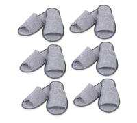 TOYZFRIENDY 6 Pantoufles Antidérapantes pour Hôtel et Spa Intérieur Confortable Coton Lin Épais Chaussons Invités Pratiques et Hygiéniques