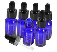 TOYZFRIENDY 6 pièces Flacons de Voyage Verre avec Compte-gouttes Bouteilles Échantillons Pratiques pour Huiles Essentielles Portable Couleur Aléatoire Couleur Aléatoire
