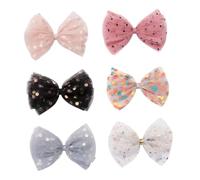 TOYZFRIENDY 6 pièces Grandes Barrettes Cheveux Femme avec Nœud Coloré Pinces Cheveux Mode pour Accessoires Coiffure Durables et Antidérapants