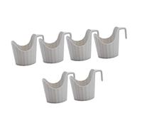 TOYZFRIENDY 6 Pièces Manchons Brûlure pour Gobelets Papier Supports de Tasse Réutilisables pour Maison et Bureau Protection Chaleur pour Tasses à Café et Thé Gris Blanc