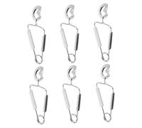 TOYZFRIENDY 6 pièces Pinces à Escargot en Acier Résistant avec Ressort Lot de Pinces de Service Pratiques pour Fruits de Mer et Snails Saisie Précise et Hygiénique Ustensiles Multifonctions