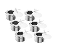 TOYZFRIENDY 6 pièces Réchauds Portable Acier Inoxydable pour Camping Compatible Gel et Liquide Supports de Chauffe pour Cuisson Plein Air