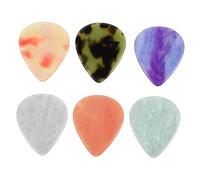 TOYZFRIENDY 6 Pièces Resin Guitar Picks Set For Acoustic Electric Bass Guitars Lightweight Thin Thumb Plectrums For Fast Techniques And Precise Performance With Vibrant Colors