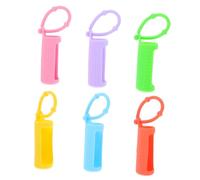 TOYZFRIENDY 6 pièces Set de Protections Silicone pour Flacons Roller Housse Antidérapante Colorée pour Huile Essentielle Étui Protecteur Portable avec Boucle Ajustable