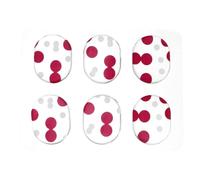 TOYZFRIENDY 6 pièces Silencieux Autocollants Silicone pour Batterie Pads Amortisseurs Gel Auto-adhésifs pour Caisse Claire et Tambour Réducteurs de Sursauts Rouge