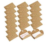 TOYZFRIENDY 60 ensembles Kraft Paper Envelopes With Heart Clasp Small Vintage Invitation Postcards And Blank Cards For Letters And Invitations Recyclable Craft Envelopes
