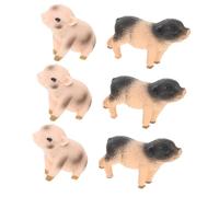 TOYZFRIENDY 6pièces Statuette De Cochon Miniature Figurine De Cochon Décoration De Bonsaï Accessoire De Jardin De Fée Ornement De Micro Paysage Petit